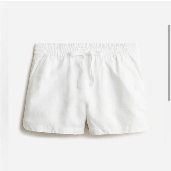 J. Crew Linen Blend White Seaside Shorts - Picture 4 of 8